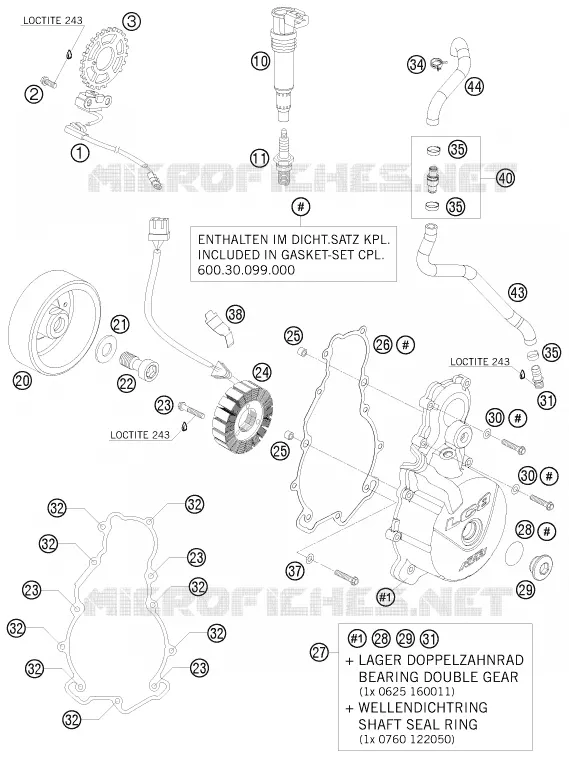 ALLUMAGE KTM MOTO 990 2010 SUPERMOTO  990 SUPERMOTO T SILVER