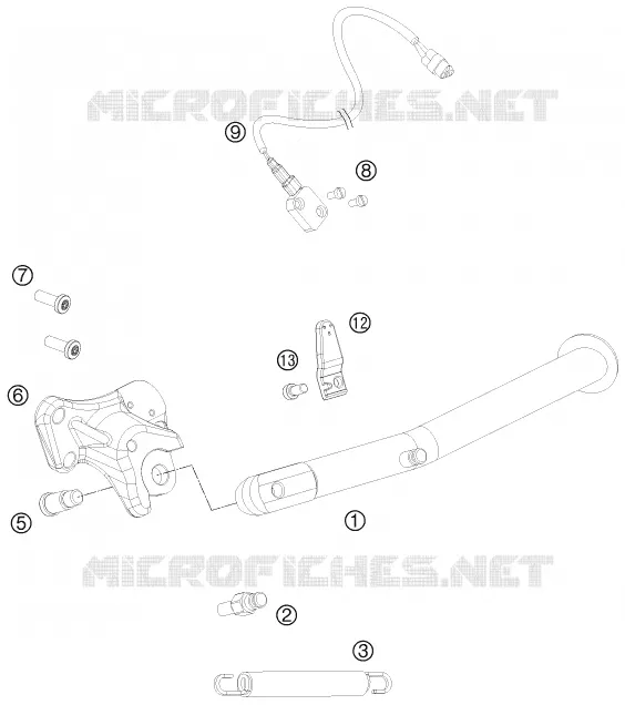 BEQUILLE LATERALE / CENTRALE KTM MOTO 990 2012 SUPERMOTO  990 SUPERMOTO R