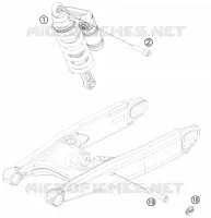 AMORTISSEUR pour KTM 990 SUPERMOTO R de 2011
