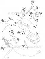 BATTERIE pour KTM 990 SUPERMOTO R de 2011