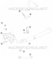 BEQUILLE LATERALE / CENTRALE pour KTM 990 SUPERMOTO R de 2011