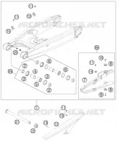 BRAS OSCILLANT  pour KTM 990 SUPERMOTO R de 2011