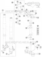 FOURCHE / T DE FOURCHE pour KTM 990 SUPERMOTO R de 2011