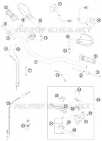 GUIDON / COMMANDES pour KTM 990 SUPERMOTO R de 2011