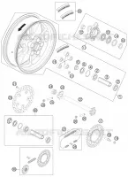 ROUE ARRIERE pour KTM 990 SUPERMOTO R de 2011