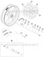 ROUE AVANT pour KTM 990 SUPERMOTO R de 2011