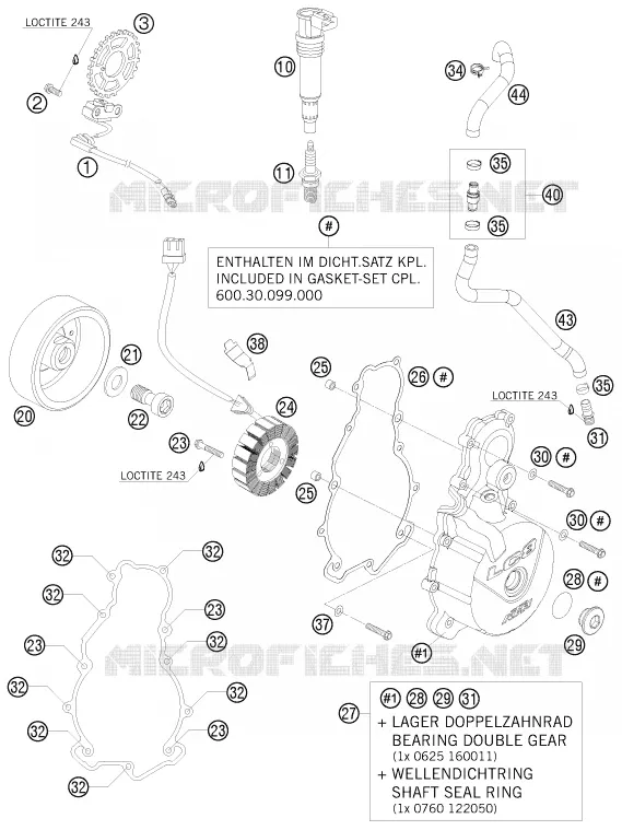 ALLUMAGE KTM MOTO 990 2009 SUPERMOTO  990 SUPERMOTO R