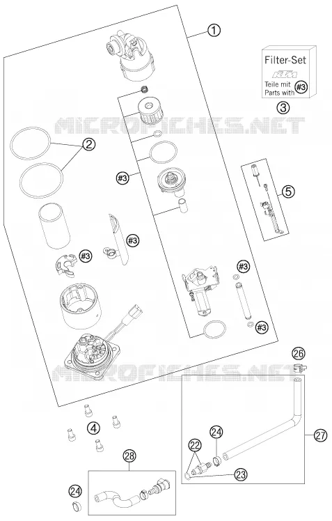 POMPE A ESSENCE KTM MOTO 990 2008 SUPERMOTO  990 SUPERMOTO ORANGE