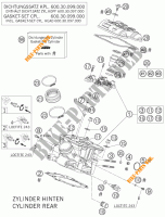 CULASSE ARRIERE pour KTM 950 SUPERMOTO R de 2007