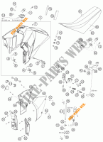 RESERVOIR / SELLE pour KTM 950 SUPERMOTO BLACK de 2007
