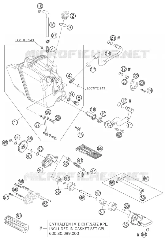 POMPE A HUILE KTM MOTO 950 2007 SUPERMOTO  950 SUPERMOTO ORANGE