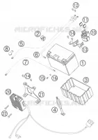 BATTERIE pour KTM 950 SUPERMOTO ORANGE de 2006