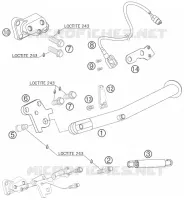 BEQUILLE LATERALE / CENTRALE pour KTM 950 SUPERMOTO ORANGE de 2006