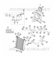 CIRCUIT DE REFROIDISSEMENT pour KTM 950 SUPERMOTO ORANGE de 2006