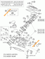 CULASSE ARRIERE pour KTM 950 SUPERMOTO ORANGE de 2006