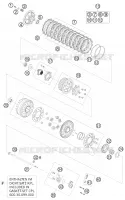 EMBRAYAGE pour KTM 950 SUPERMOTO ORANGE de 2006