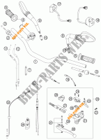 GUIDON / COMMANDES pour KTM 950 SUPERMOTO ORANGE de 2006