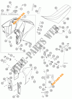 RESERVOIR / SELLE pour KTM 950 SUPERMOTO ORANGE de 2006