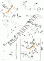 GUIDON / COMMANDES pour KTM 950 SUPERMOTO ORANGE de 2006