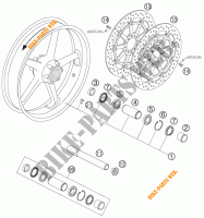 ROUE AVANT pour KTM 950 SUPERMOTO ORANGE de 2006