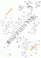 PLASTIQUES pour KTM 1190 RC8 WHITE de 2010