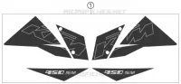 AUTOCOLLANTS pour KTM 950 SUPERMOTO BLACK de 2006