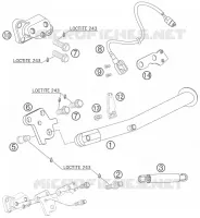 BEQUILLE LATERALE / CENTRALE pour KTM 950 SUPERMOTO BLACK de 2006