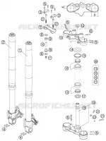FOURCHE / T DE FOURCHE pour KTM 950 SUPERMOTO BLACK de 2006