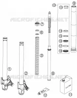 FOURCHE (PIECES) pour KTM 950 SUPERMOTO BLACK de 2006