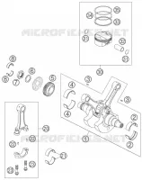 VILEBREQUIN / PISTON pour KTM 950 SUPERMOTO BLACK de 2006