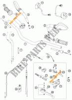 GUIDON / COMMANDES pour KTM 950 SUPERMOTO ORANGE de 2005
