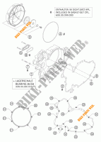 CARTER EMBRAYAGE pour KTM 950 SUPERMOTO ORANGE de 2005