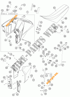 RESERVOIR / SELLE pour KTM 950 SUPERMOTO ORANGE de 2005