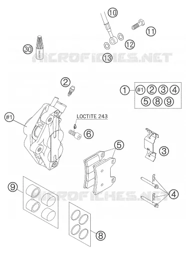 ETRIER DE FREIN AVANT KTM MOTO 660 2005 SUPERMOTO  660 SMC