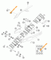 BRAS OSCILLANT  pour KTM 640 LC4 SUPERMOTO ORANGE de 2006