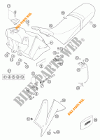 RESERVOIR / SELLE pour KTM 640 LC4 SUPERMOTO ORANGE de 2006