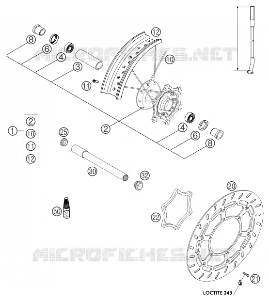 ROUE AVANT KTM MOTO 640 2004 SUPERMOTO  640 LC4 SUPERMOTO ORANGE