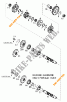 BOITE DE VITESSES   ARBRE SECONDAIRE pour KTM 640 LC4-E SUPERMOTO PRESTIGE de 2000