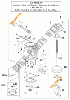 CARBURATEUR pour KTM 640 LC4-E SUPERMOTO PRESTIGE de 2000