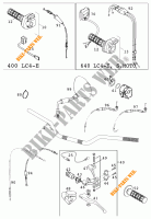 GUIDON / COMMANDES pour KTM 640 LC4-E SUPERMOTO PRESTIGE de 2000