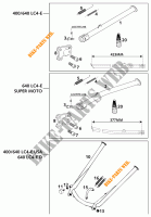 BEQUILLE LATERALE / CENTRALE pour KTM 640 LC4-E SUPERMOTO de 2001