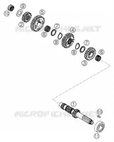 BOITE DE VITESSES   ARBRE PRIMAIRE pour KTM 640 LC4 SUPERMOTO de 2003
