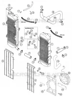 CIRCUIT DE REFROIDISSEMENT pour KTM 640 LC4 SUPERMOTO de 2003