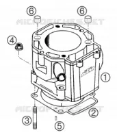 CYLINDRE pour KTM 640 LC4 SUPERMOTO de 2003