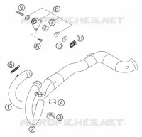 ECHAPPEMENT pour KTM 640 LC4 SUPERMOTO de 2003