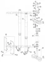 FOURCHE / T DE FOURCHE pour KTM 640 LC4 SUPERMOTO de 2003