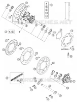 ROUE ARRIERE pour KTM 640 LC4 SUPERMOTO de 2003