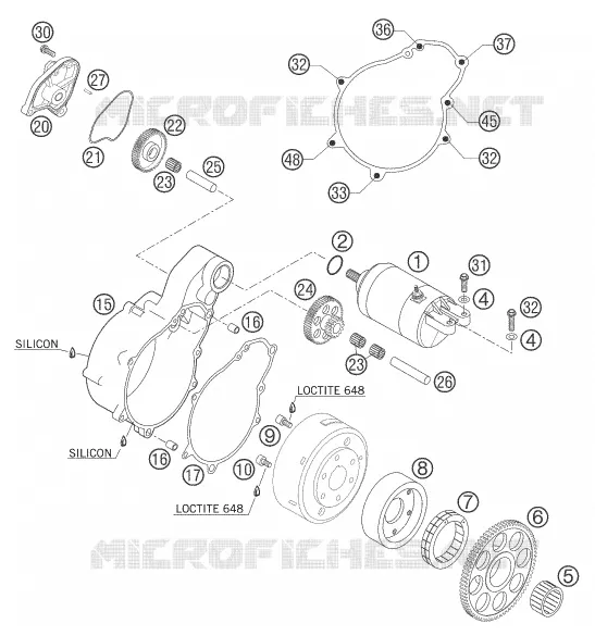 DEMARREUR ELECTRIQUE KTM MOTO 625 2005 LC4  625 SMC