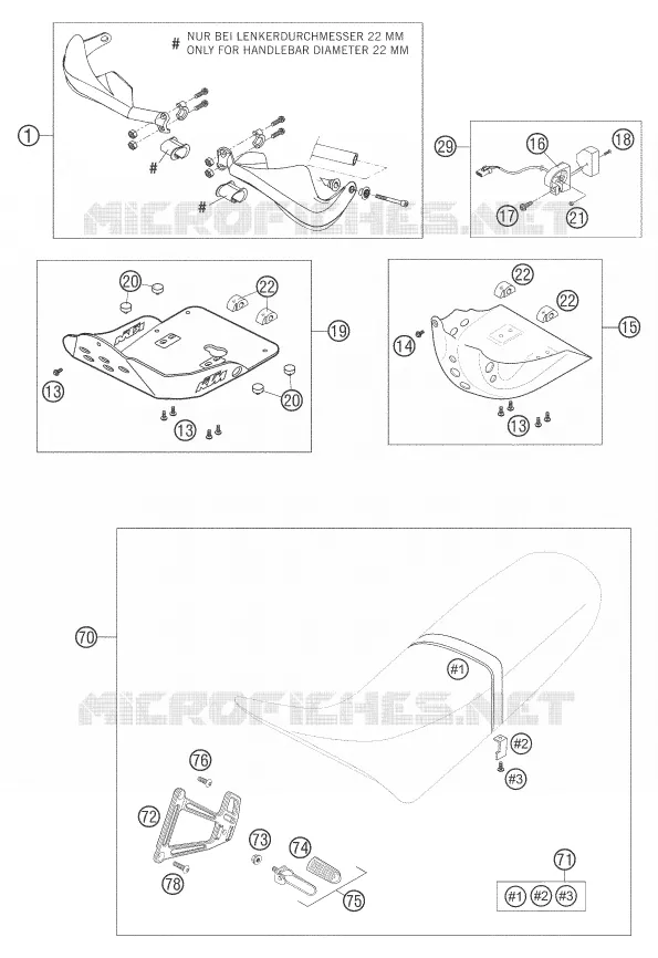 ACCESSOIRES KTM MOTO 625 2005 LC4  625 SMC