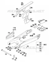 BRAS OSCILLANT  pour KTM 620 SUPER-MOTO COMP. 20 KW de 1998